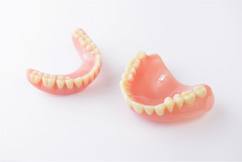 Dentures on a table