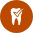 Tooth with checkmark icon
