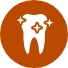 Animated sparkling tooth icon