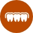 Row of teeth under clear aligner icon