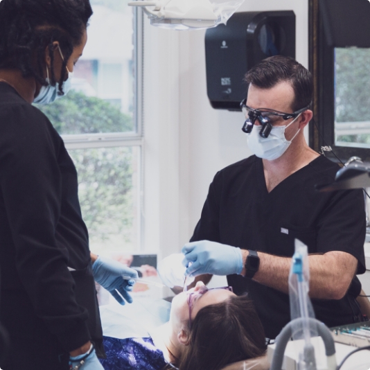 Doctor Steve treating a dental patient