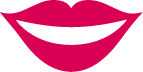 Animated smiling lips icon