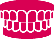 Animated set of full dentures icon